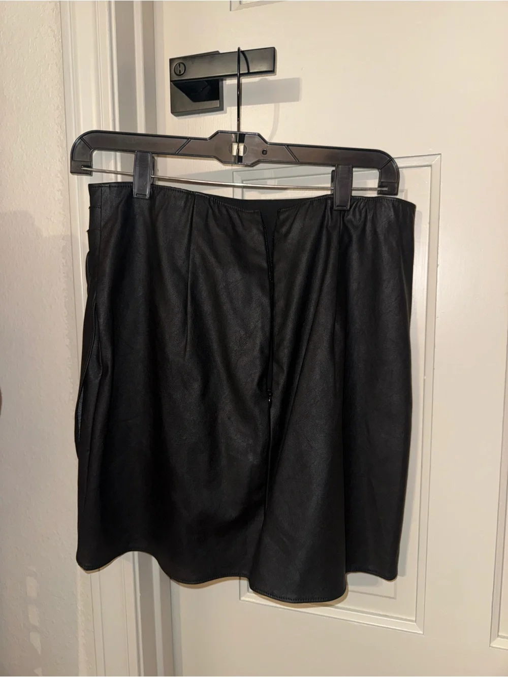 Abercrombie Vegan Leather Ruched Mini Skirt